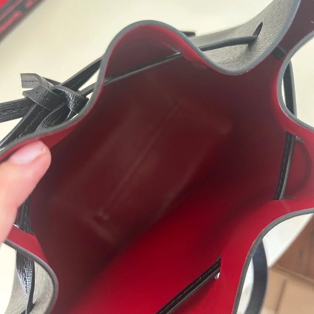 Mansur Gavriel  Mini Leather Bucket Bag Black - Picture 2 of 4